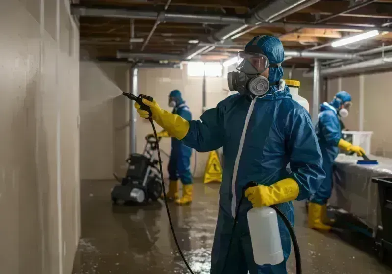 Basement Sanitization and Antimicrobial Treatment process in Leechburg, PA